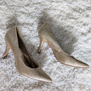 Gold Glitter heels size 9